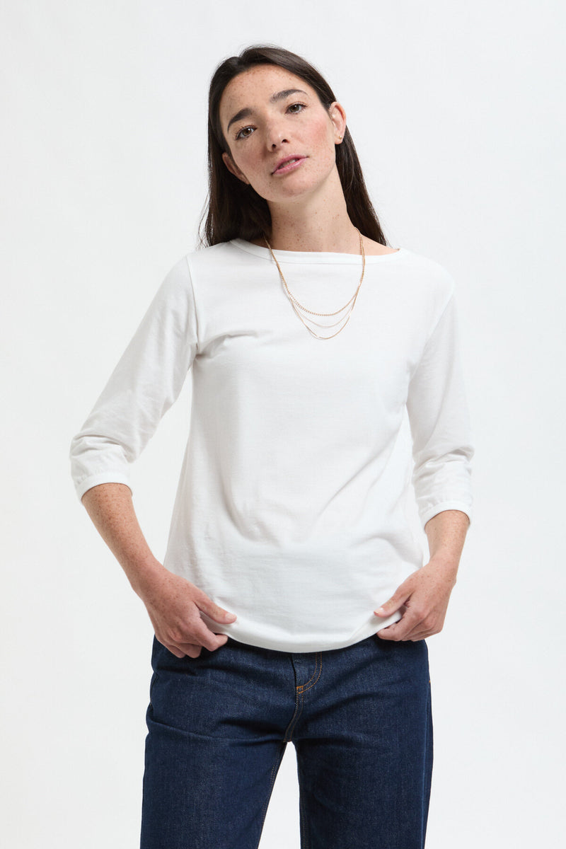Beams Boy Boat Neck T-Shirt