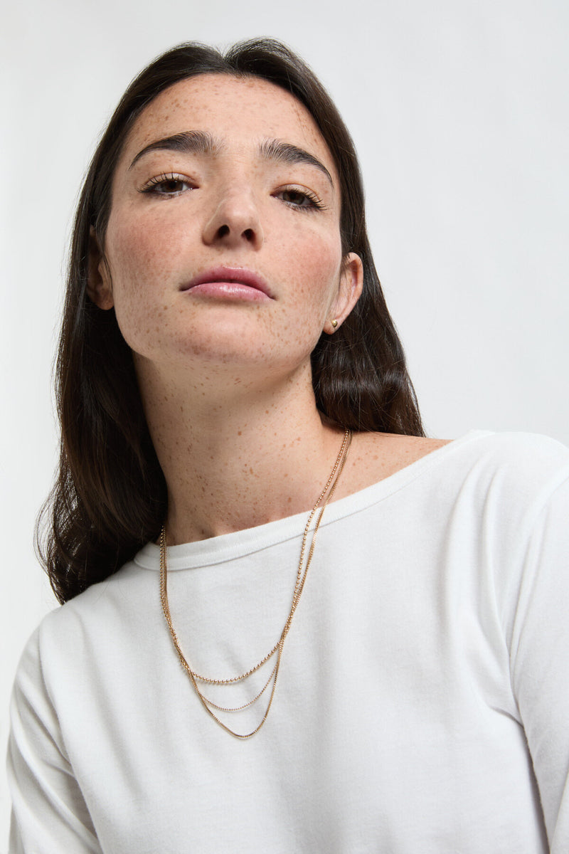 Beams Boy Boat Neck T-Shirt