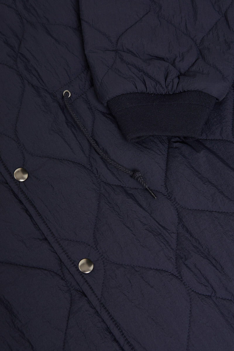 Nylon Quilted Hooded Coat