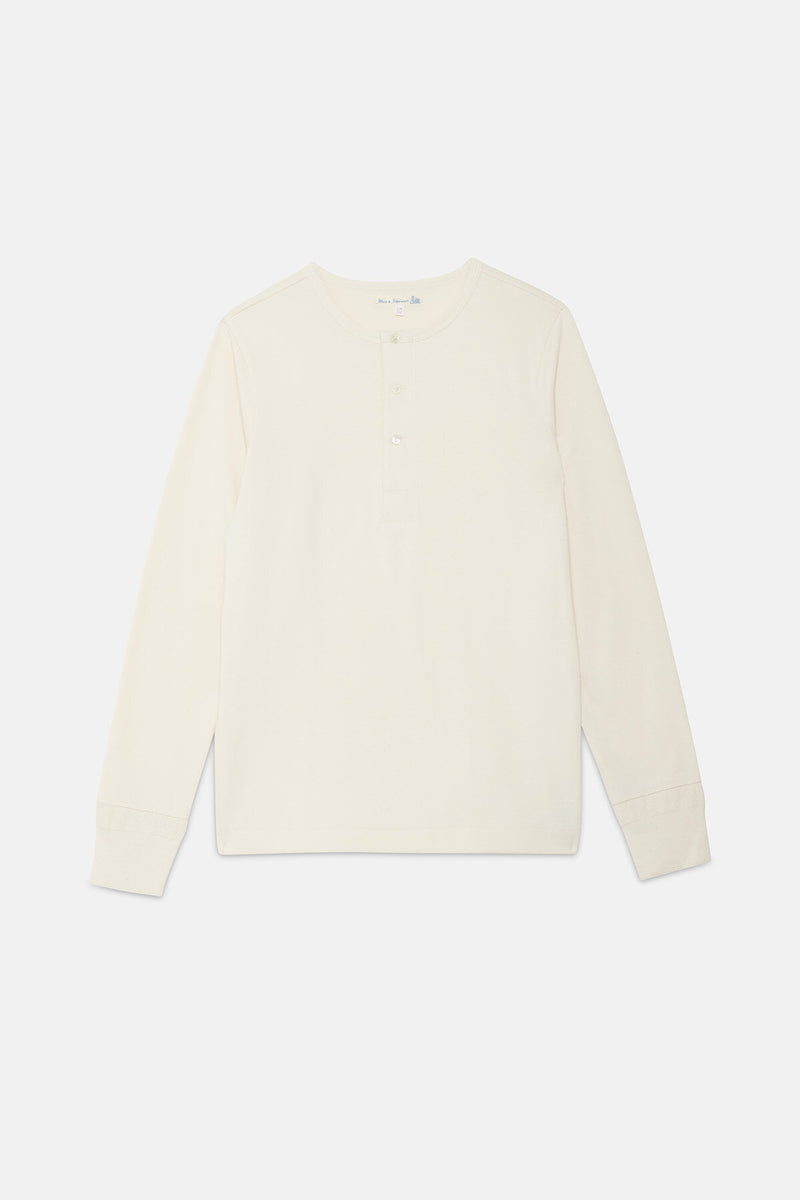 206 loopwheeled henley shirt
