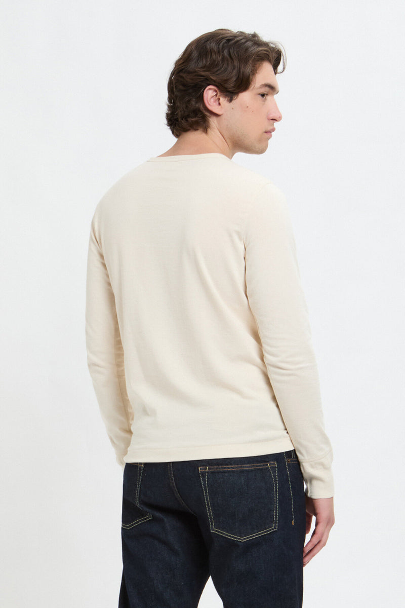 206 loopwheeled henley shirt