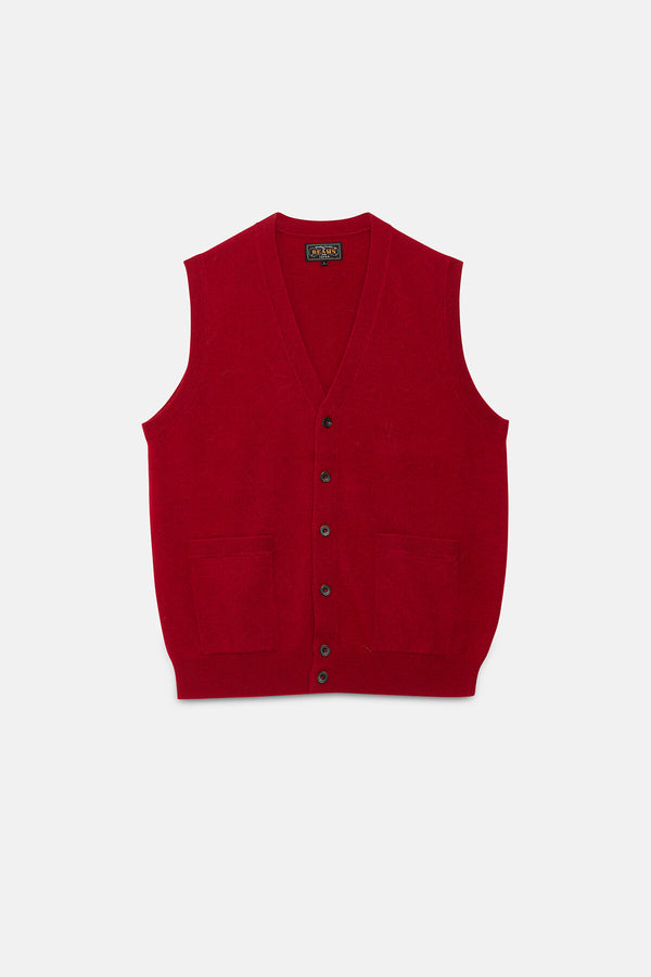 Button Knit Vest Solid