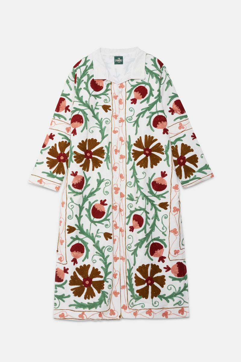 Long Cotton Embroidery Jacket