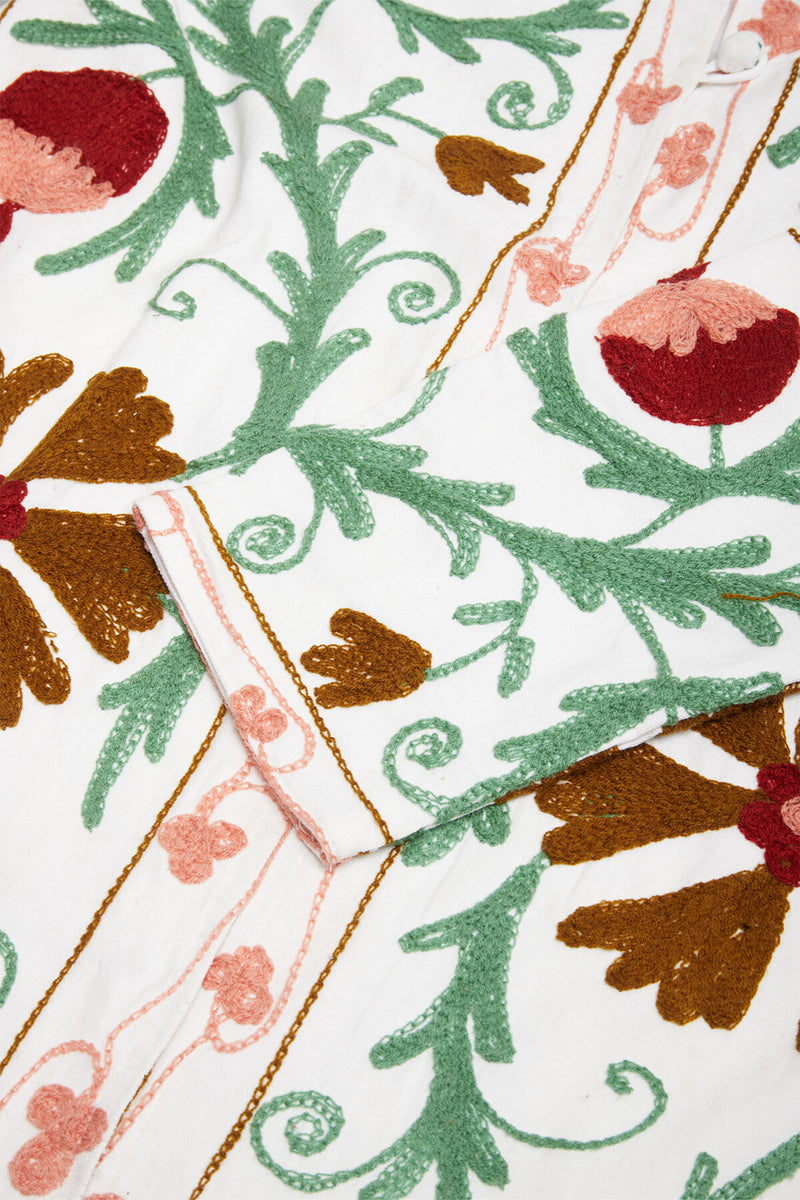 Long Cotton Embroidery Jacket