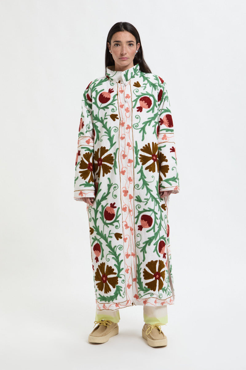 Long Cotton Embroidery Jacket