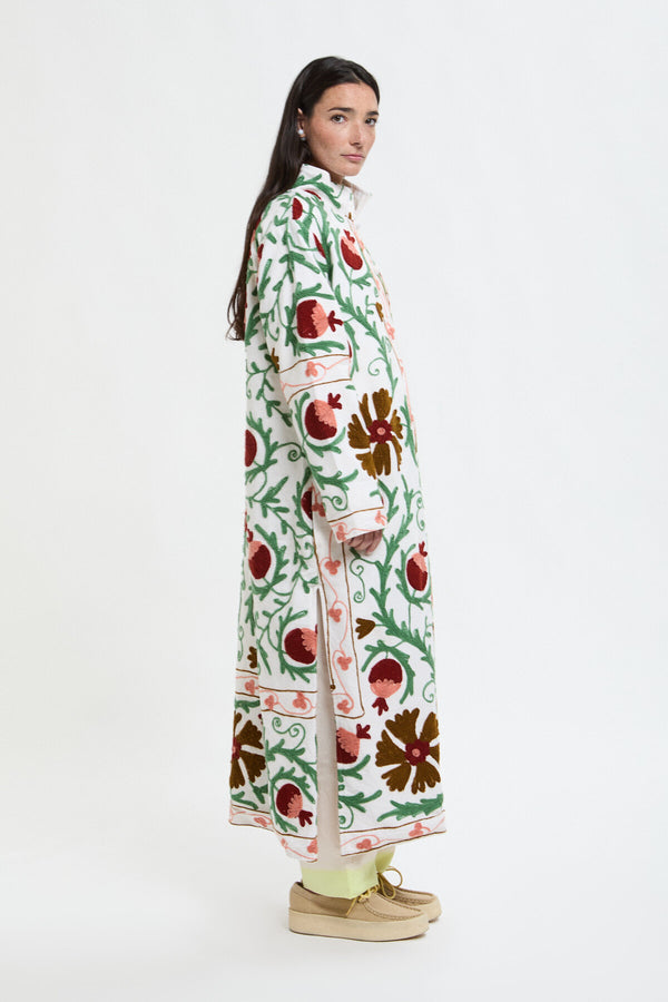 Long Cotton Embroidery Jacket