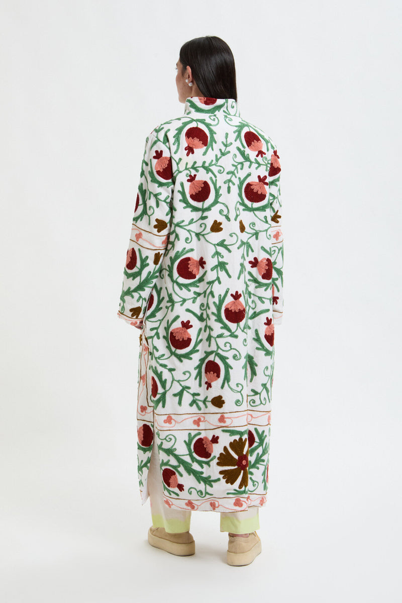 Long Cotton Embroidery Jacket