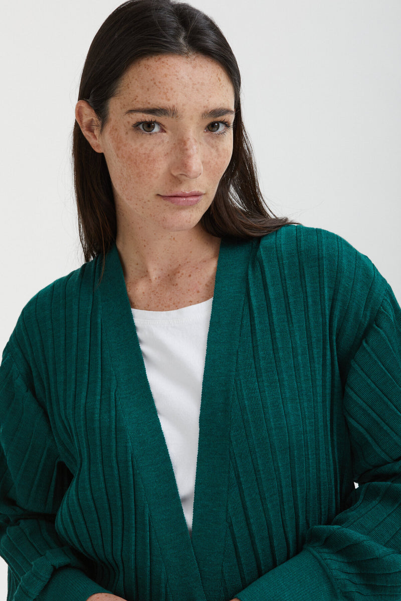 Pleated Cardigan