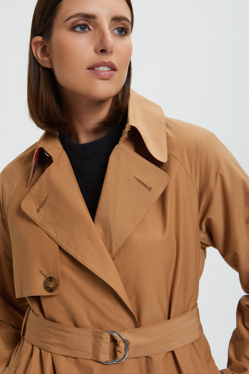 Trench classico con cintura donna