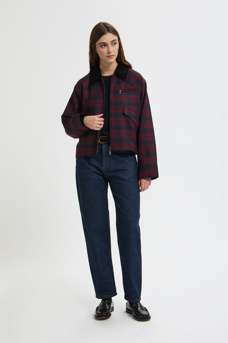 GIACCA DA LAVORO A QUADRI DA DONNA