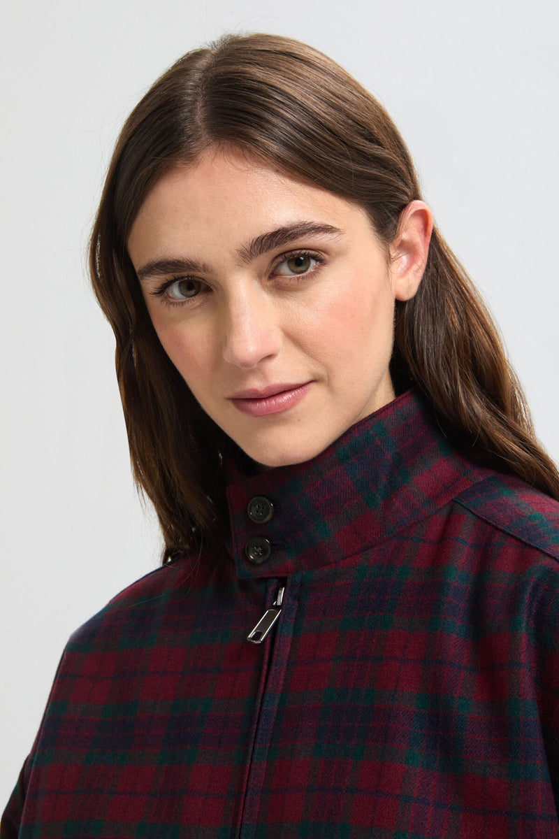 GIACCA G9 BOX A QUADRI DA DONNA