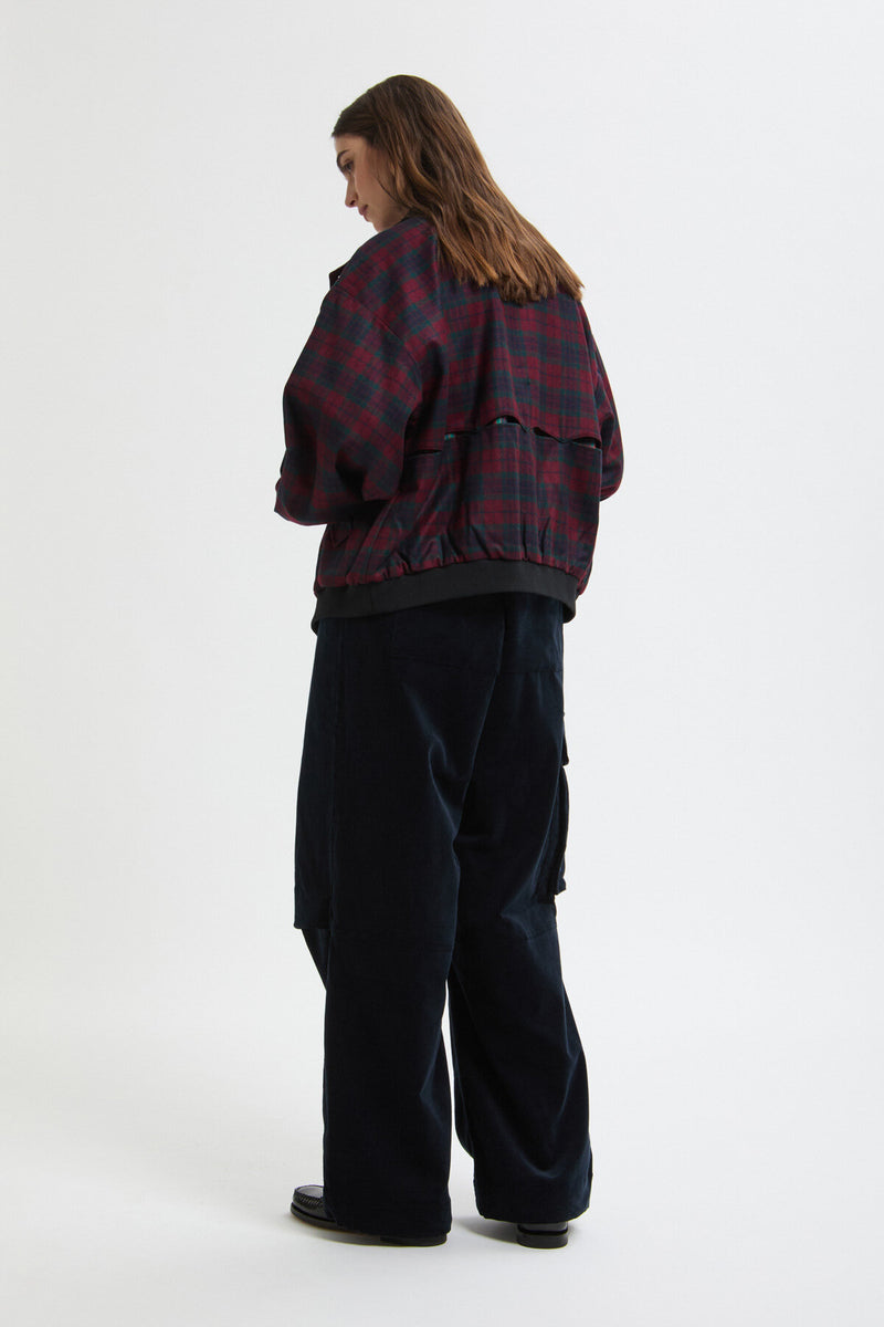 PANTALONI LARGHI IN VELLUTO A COSTE DA DONNA