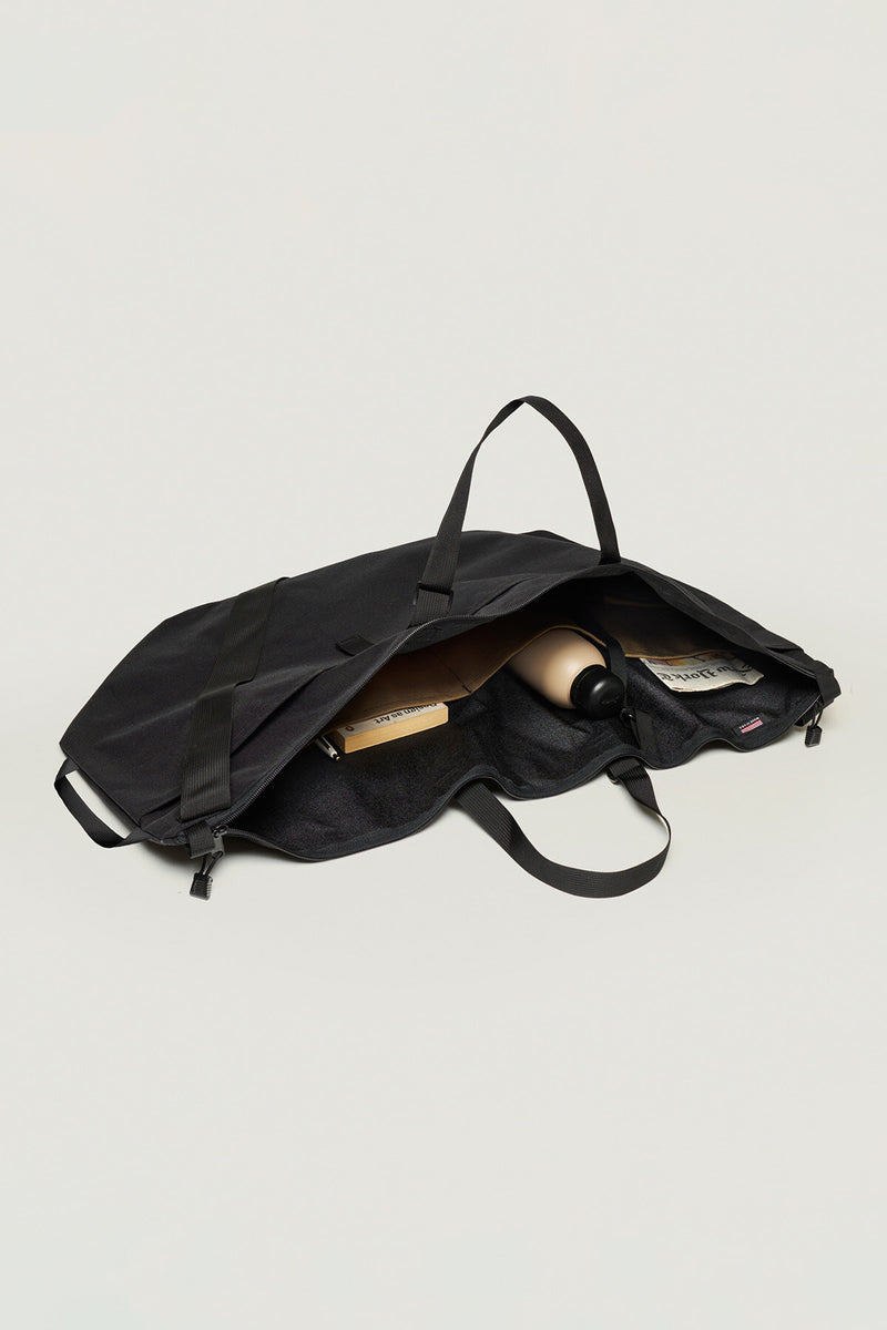 Traveler Duffle Large Bag Black Nylon Canvas