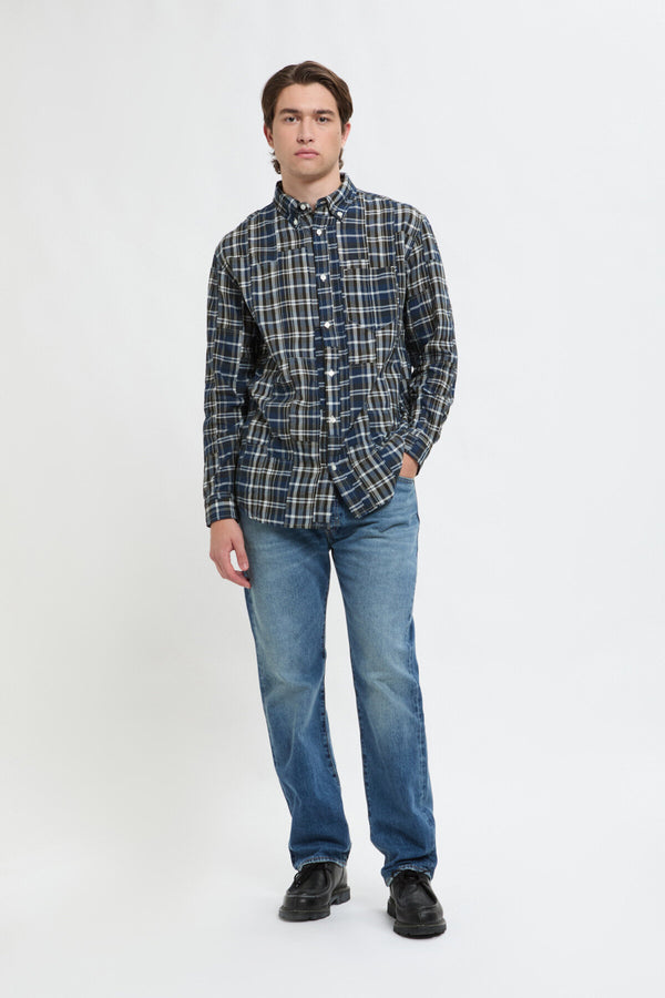 CHECKED BD SHIRT WITH CHEST POCKET