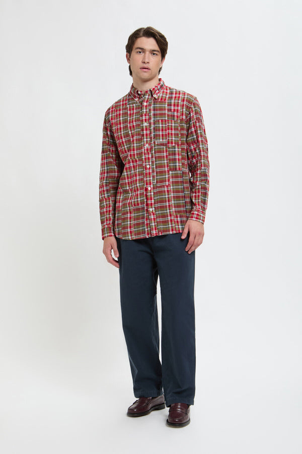 CHECKED BD SHIRT WITH CHEST POCKET