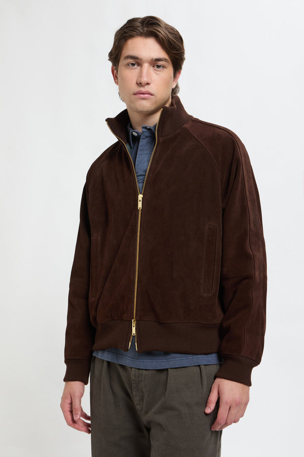 ROUGHOUT SUEDE TRACK JACKET