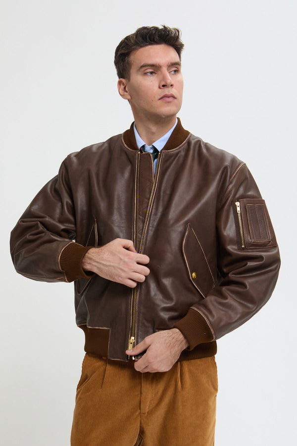 LEATHER FLIGHT JACKET