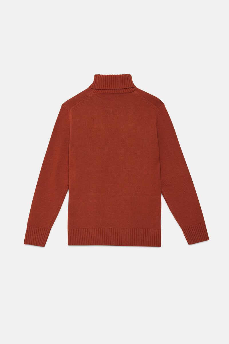 Maglione a collo alto in lana merino