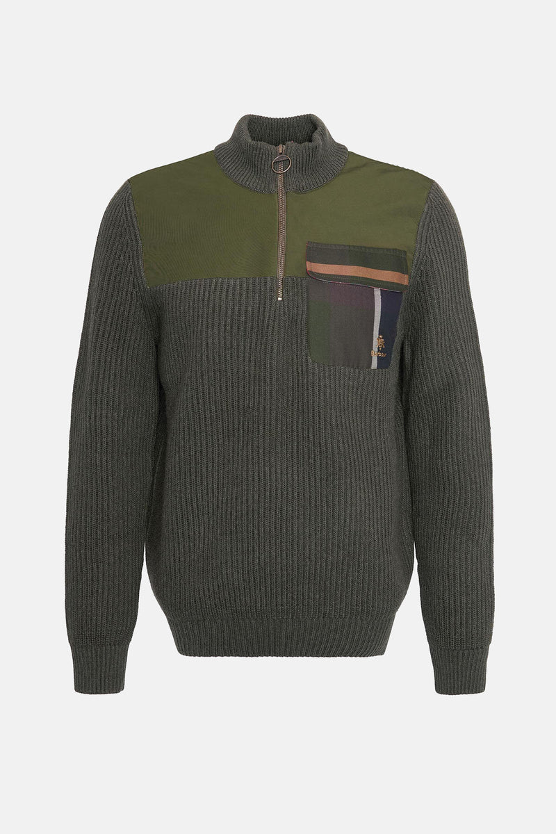 Maglione con zip corta Miller Barbour x Baracuta