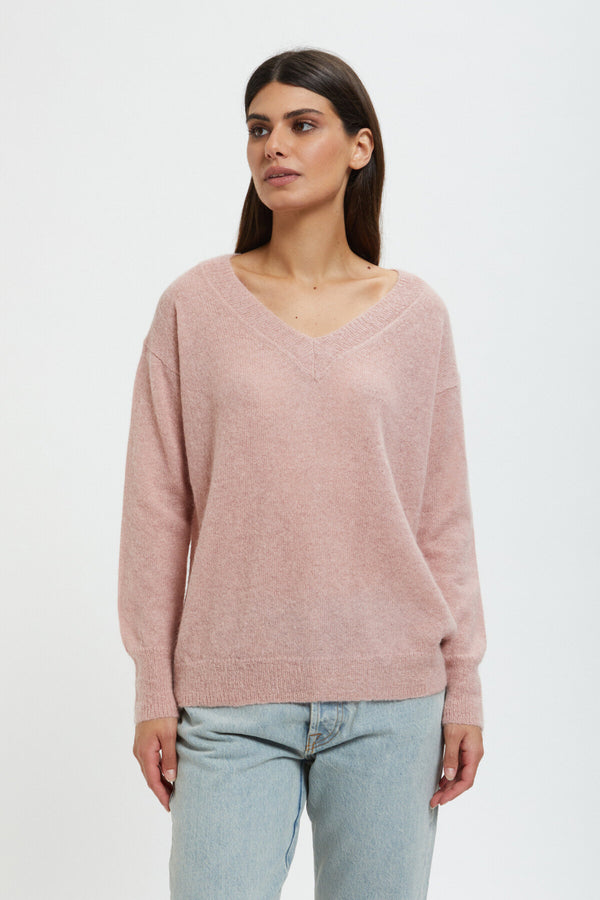 Long-sleeved V Neck pullover