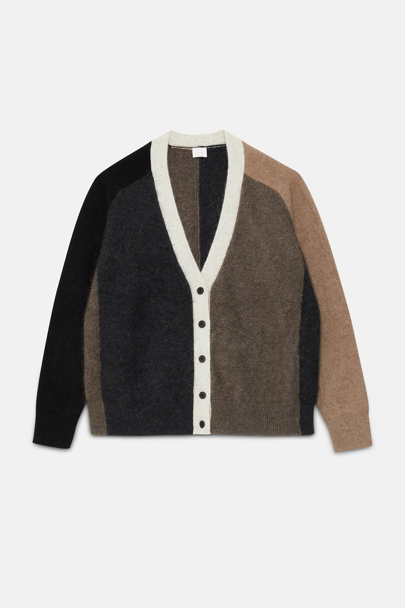 Cardigan scollo a V a maniche lunghe