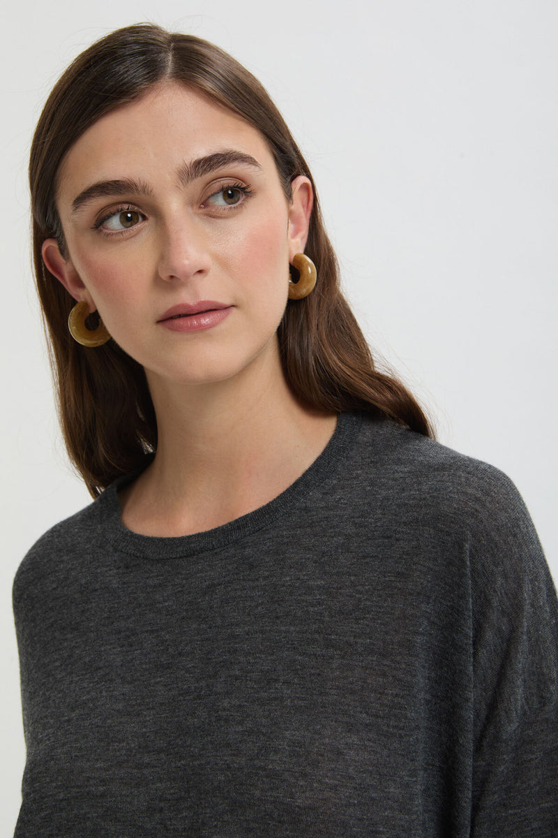 Maglione a Maniche Lunghe con Scollo Tondo