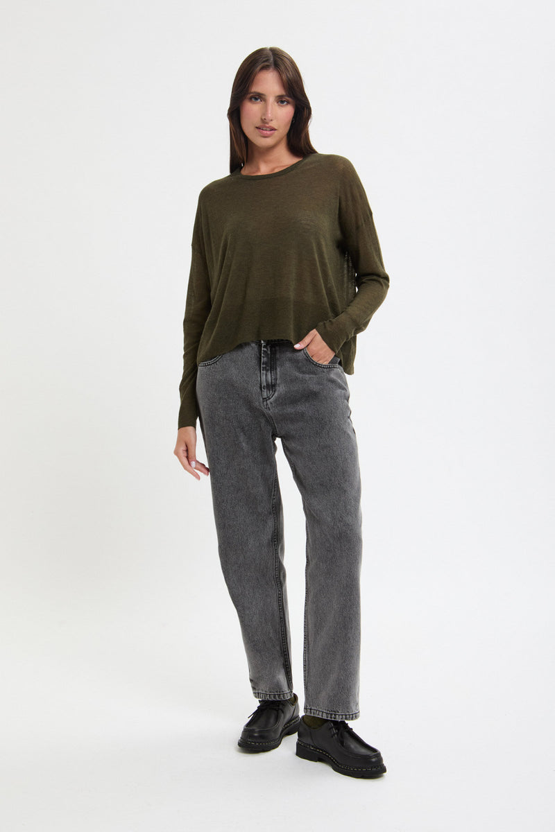 Maglione a scollo rotondo