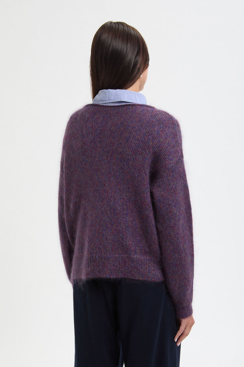 Mohair Silk Side Slit Pullover