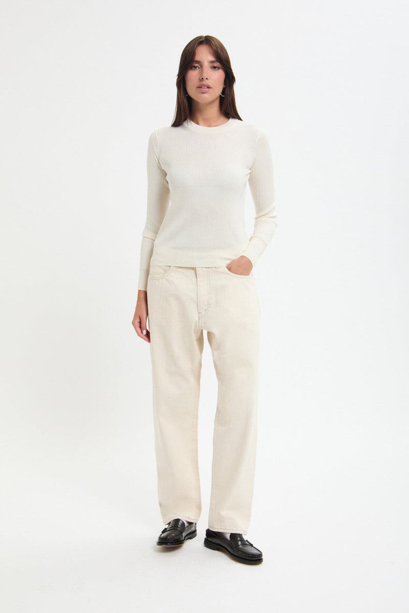 Round Longsleeve Rib Pullover