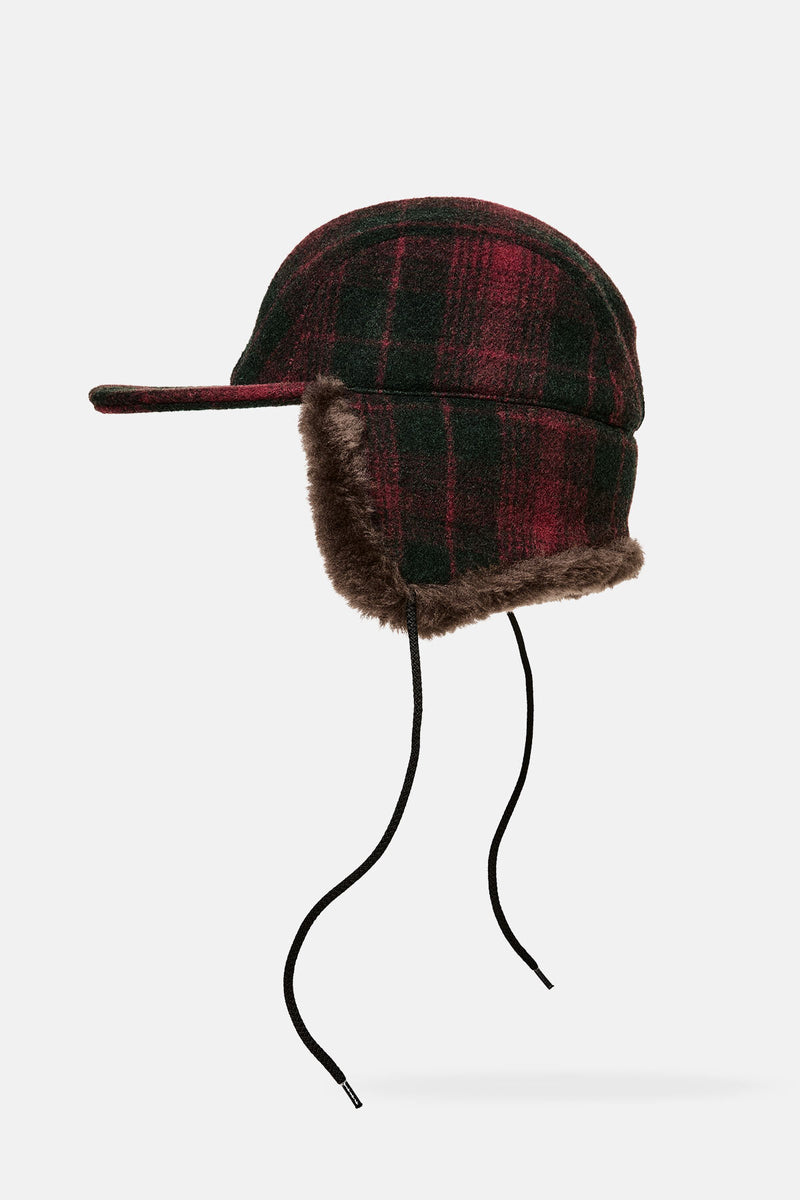 DOUBLE MACKINAW WOOL CAP