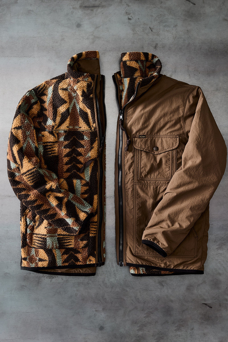 REVERSIBLE PILE FLEECE JACKET