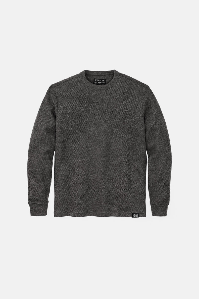 WAFFLE KNIT THERMAL CREW