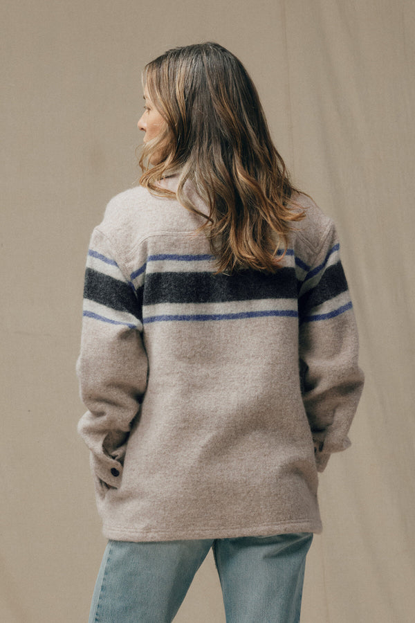 Overshirt in lana da donna