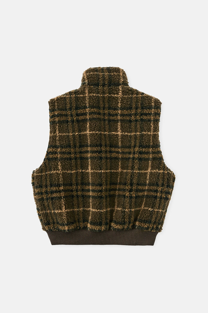 GILET REVERSIBILE IN PILE DI LANA DA DONNA