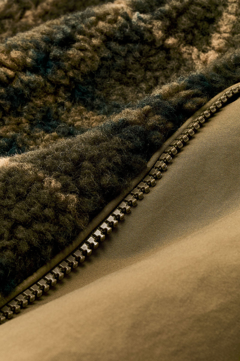 GILET REVERSIBILE IN PILE DI LANA DA DONNA