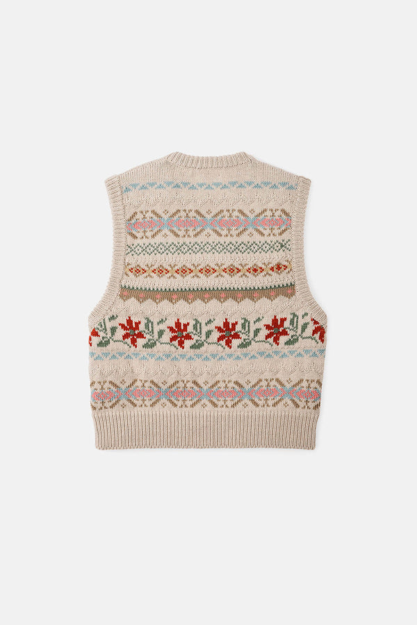 WOMEN'S JACQUARD COTTON VEST