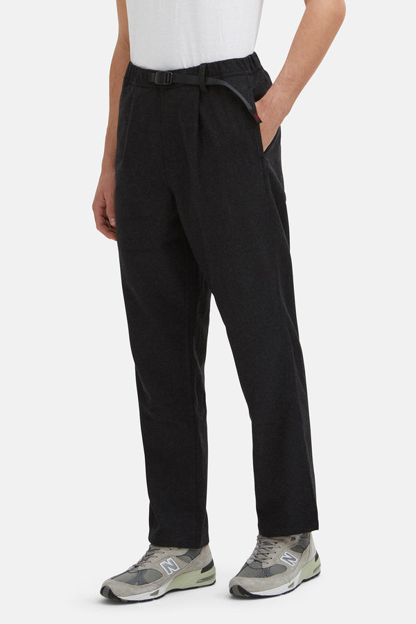 Wool relaxed pleated trouser