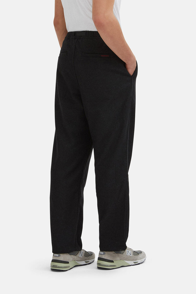 Wool relaxed pleated trouser