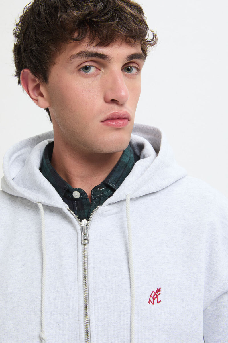 One Point Zip Hooded Swetshirt