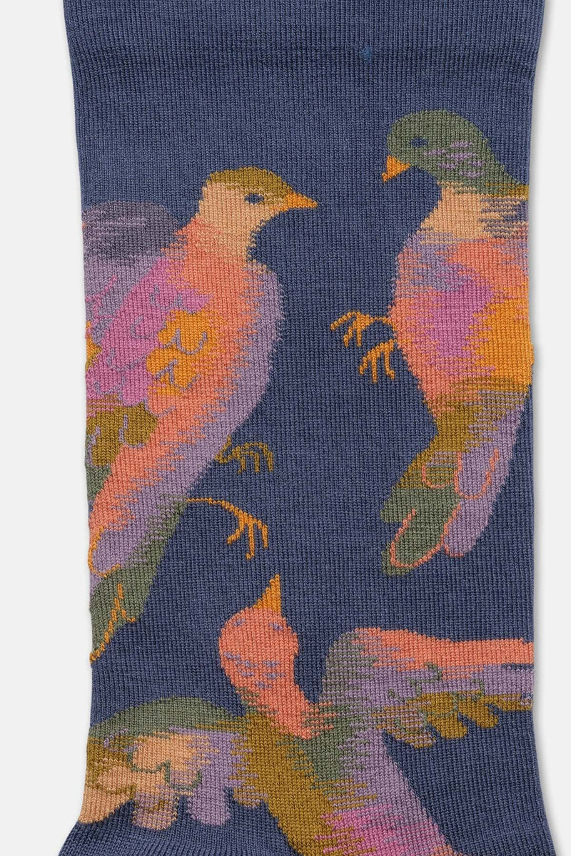 Birds Denim Socks