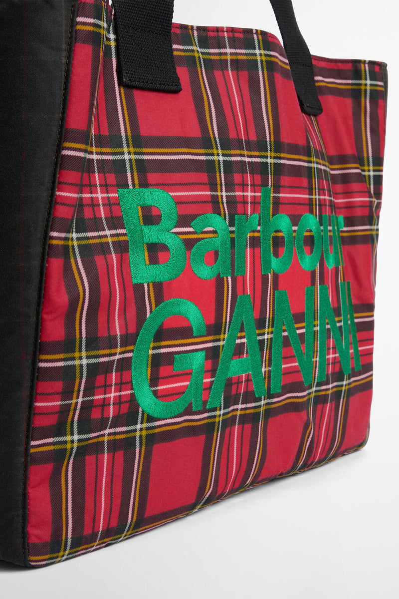 Barbour x GANNI Waxed Tote Bag