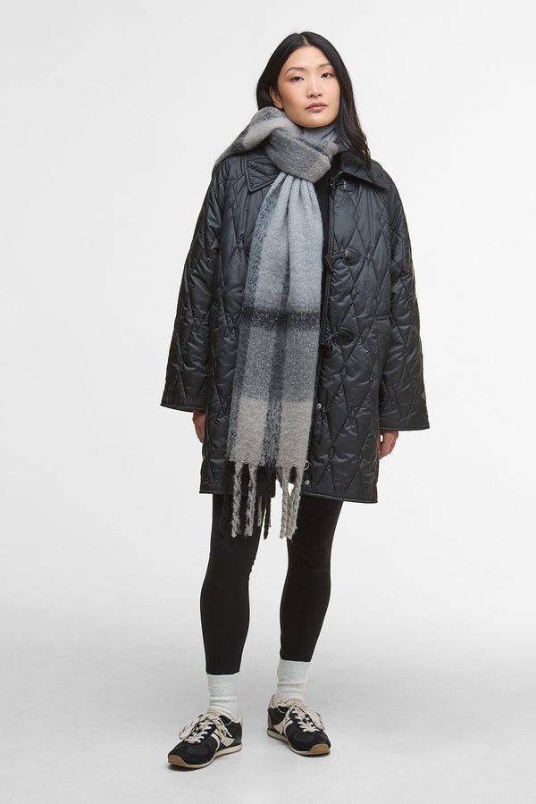 Sciarpa in bouclé Isla con motivo tartan