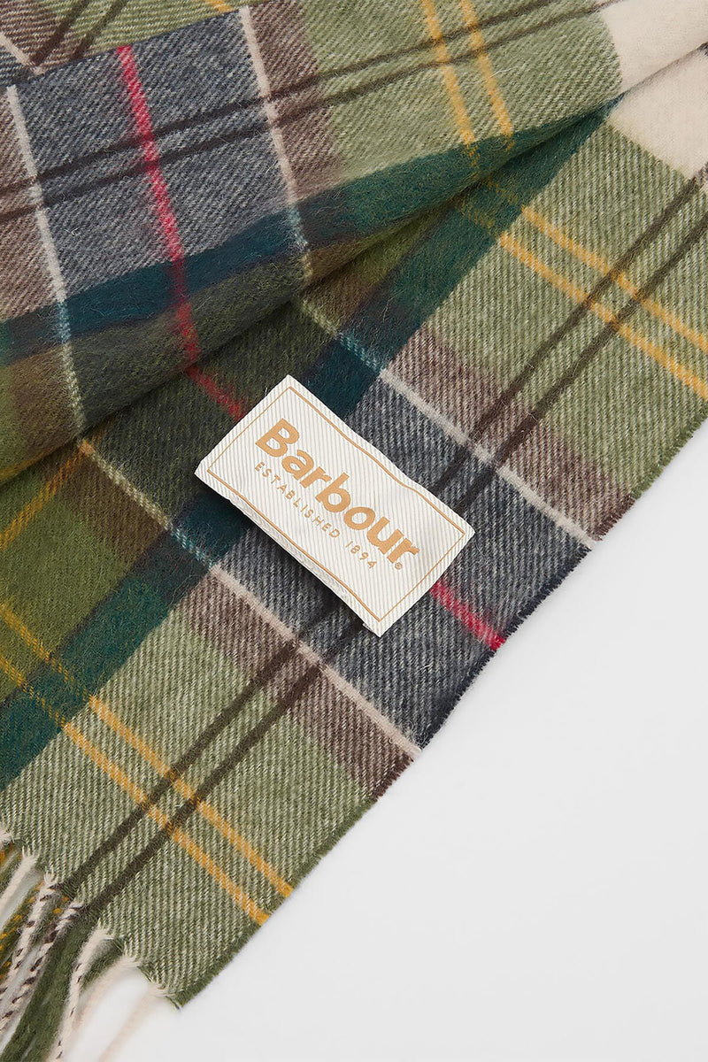 Sciarpa con motivo tartan in lana d’agnello Serena