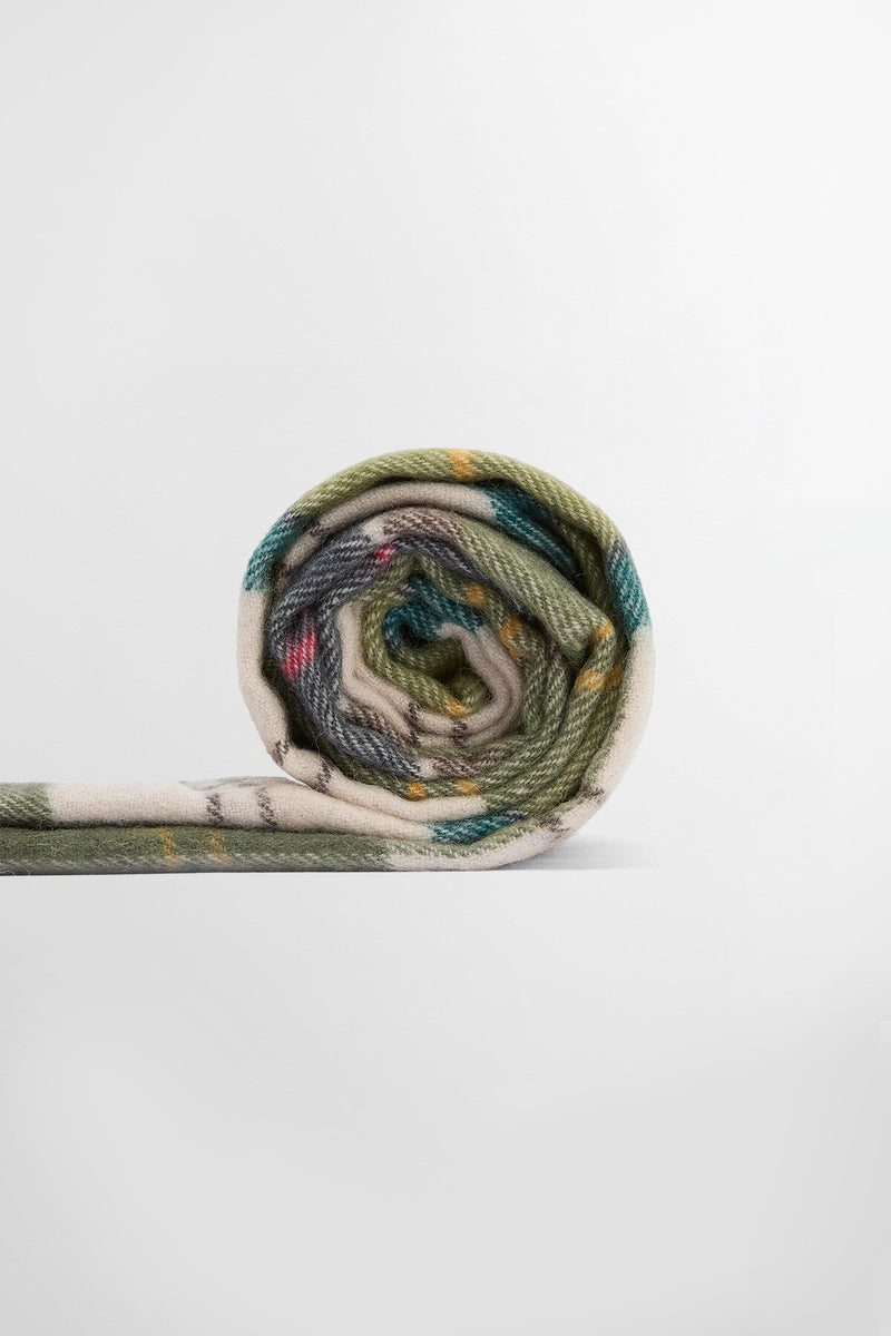 Sciarpa con motivo tartan in lana d’agnello Serena