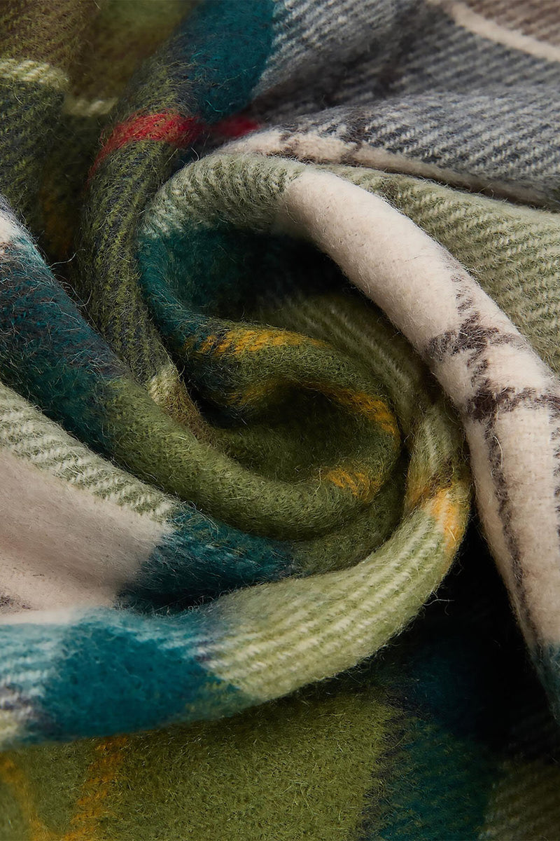 Sciarpa con motivo tartan in lana d’agnello Serena