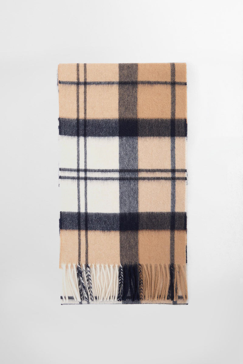 Sciarpa in cashmere con motivo tartan
