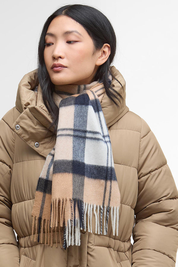 Sciarpa in cashmere con motivo tartan