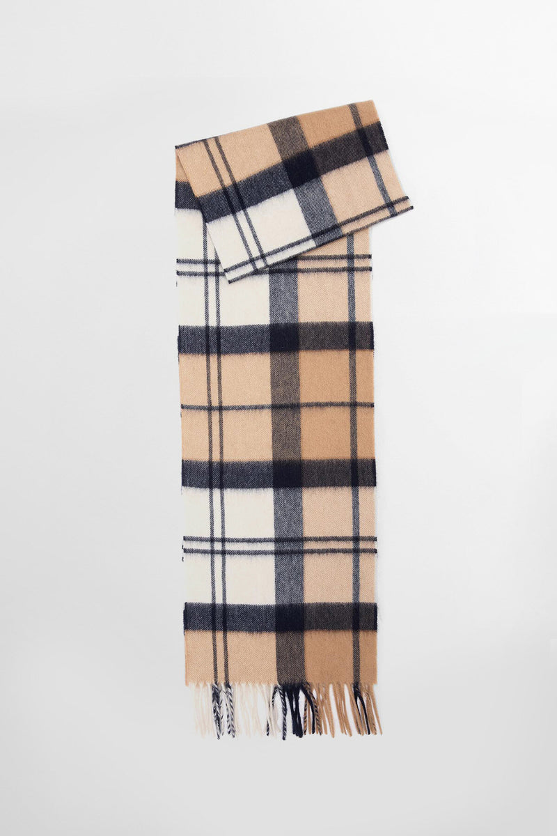 Sciarpa in cashmere con motivo tartan