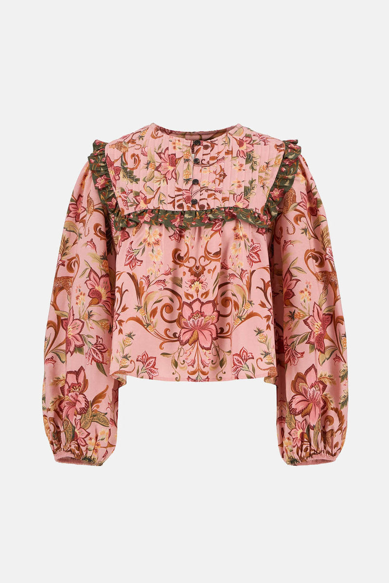 Barbour x FARM Rio Cami Long-Sleeved Blouse