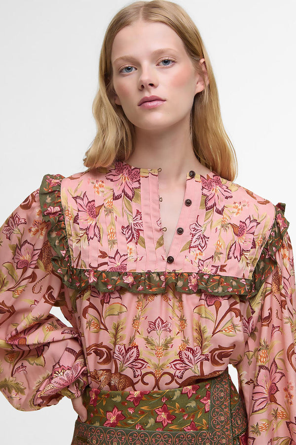 Barbour x FARM Rio Cami Long-Sleeved Blouse